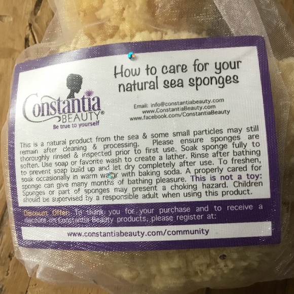 cosmetic organic Sea Sponges bath or cosmetics 2pc L + M Constantia Beauty - Picture 5 of 7